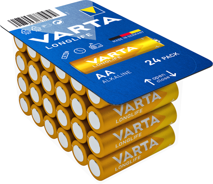 Батарейка VARTA LONGLIFE AA BOX 24 ALKALINE