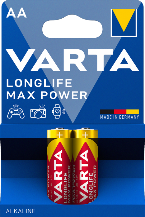 Батарейка VARTA LONGLIFE MAX POWER AA BLI 2 шт