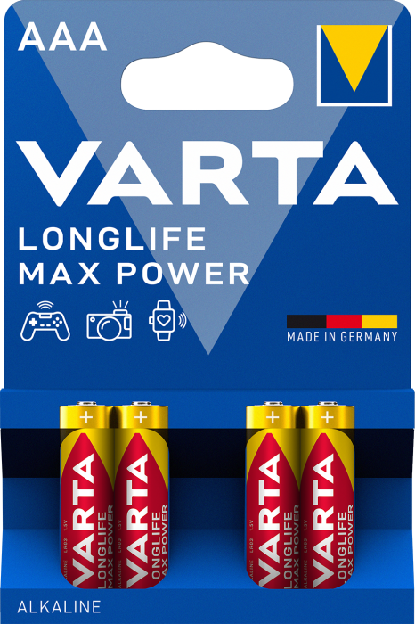 Батарейка VARTA LONGLIFE MAX POWER AAA BLI 4 шт
