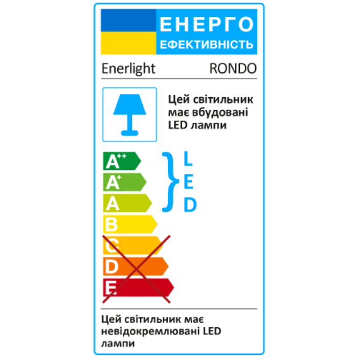 Світильник світлодіодний ENERLIGHT RONDO 12Вт 5000К IP65