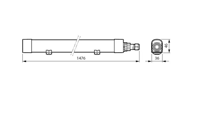 Світильник WT055C LED56S/840 PSU L1500