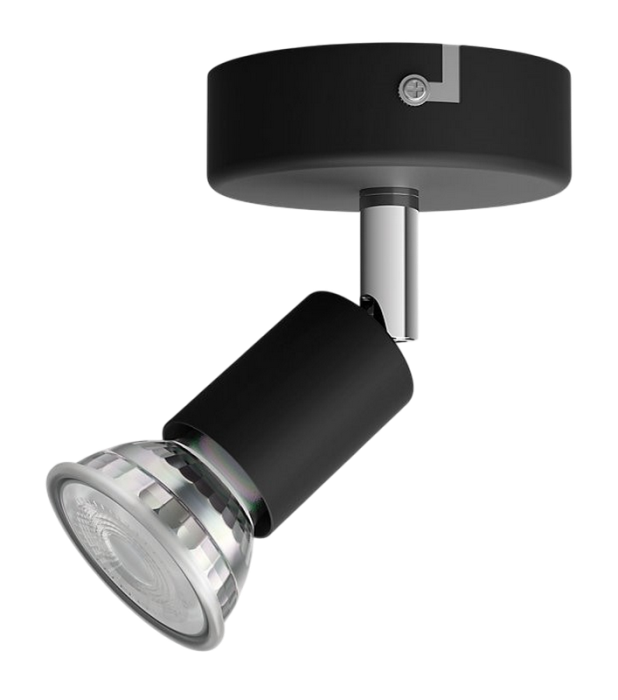 Cвітильник Limbali single spot black 1x50W 230V стельовий/настінний акцентного освітлення