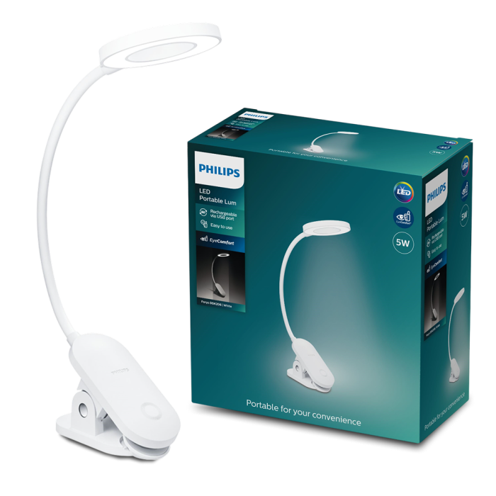 Світильник настільний акумуляторний ForysClip DSK206 5W 40K W USB