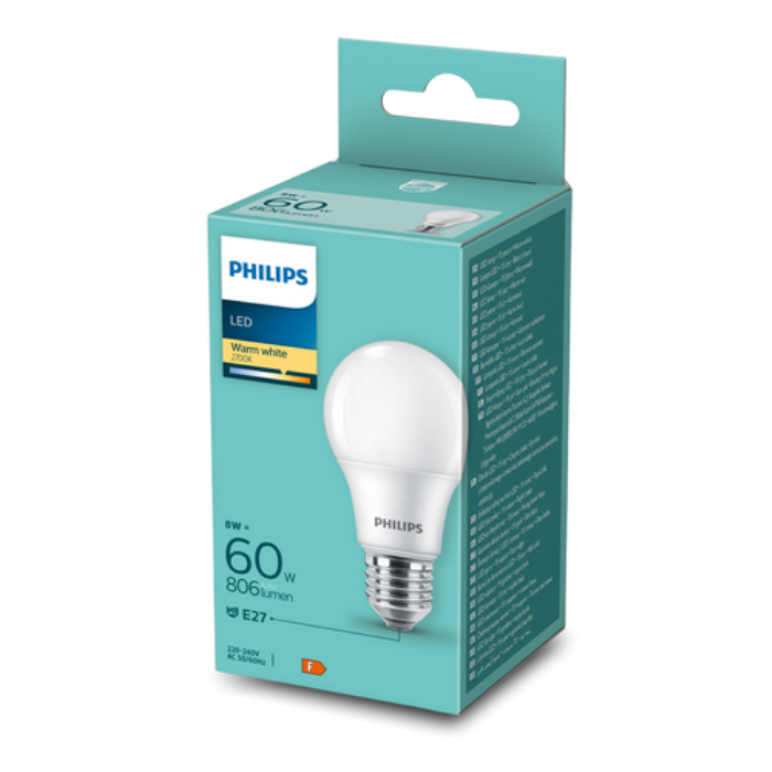 Лампа LED 60W A60 E27 WW 230V FR ND 1PF/6 DISC