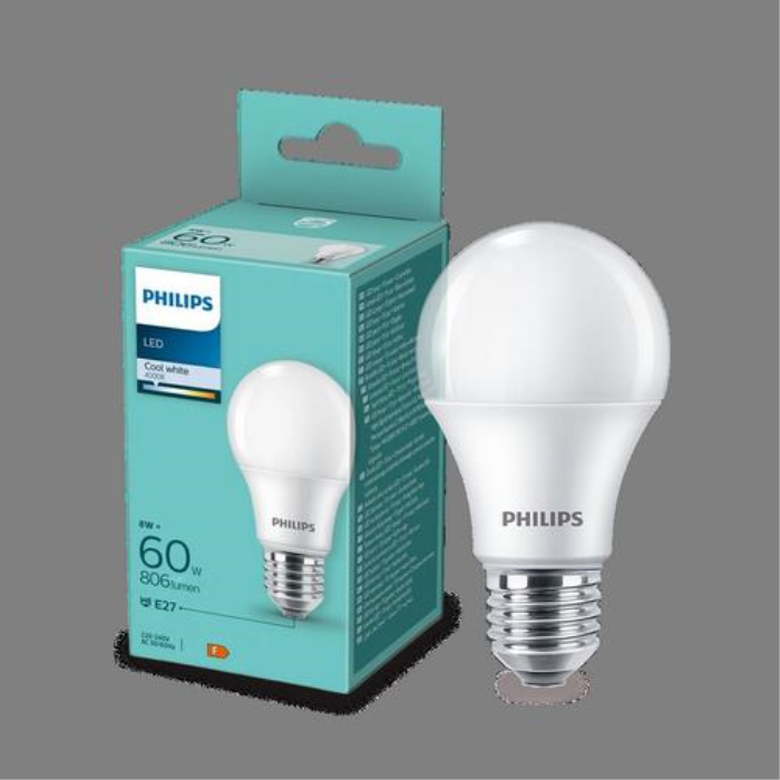 Лампа LED 60W A60 E27 CW 230V FR ND 1PF/6 DISC