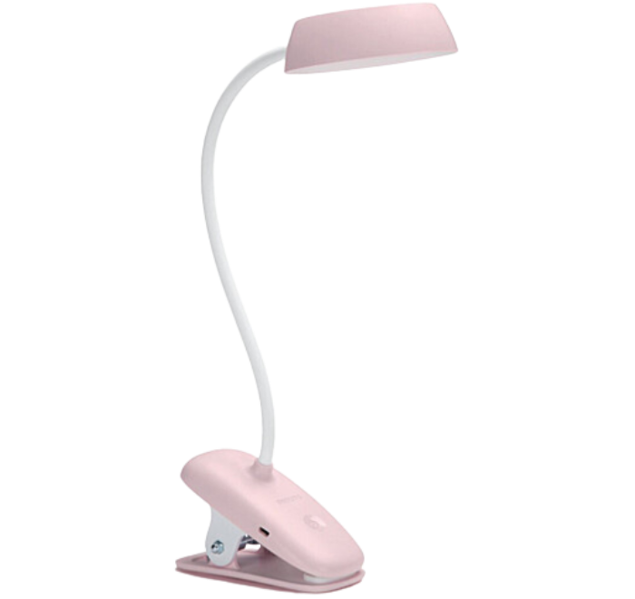 Світильник настільний акумуляторний кліпса Donutclip DSK201 PT 3W 40K P USB 02 рожевий