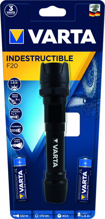 Ліхтар VARTA Indestructible LED 2AA 