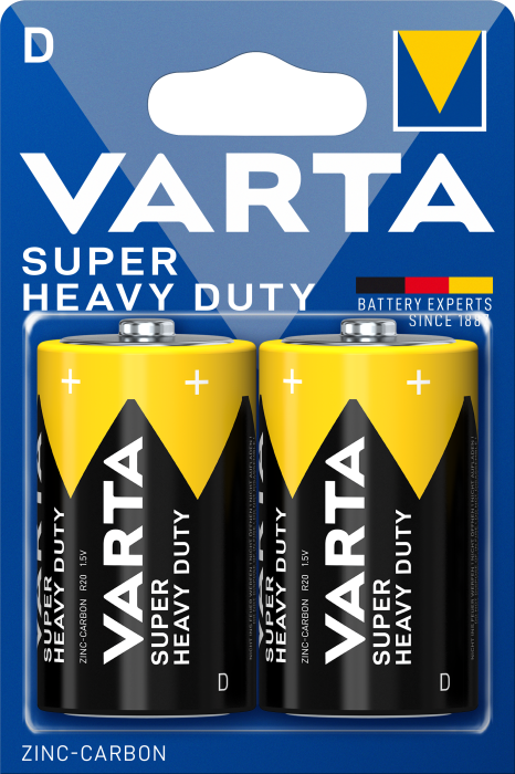 Батарейка VARTA SUPER HEAVY DUTY D BLI 2