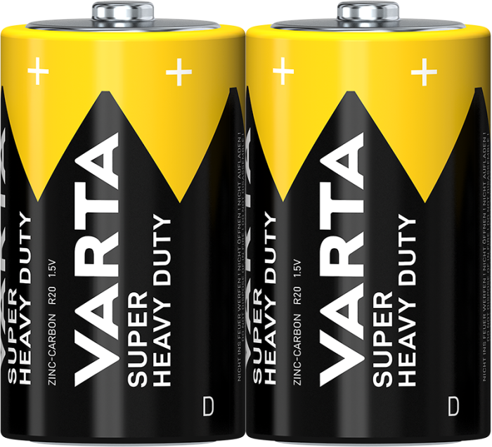 Батарейка VARTA SUPER HEAVY DUTY D FOL 2