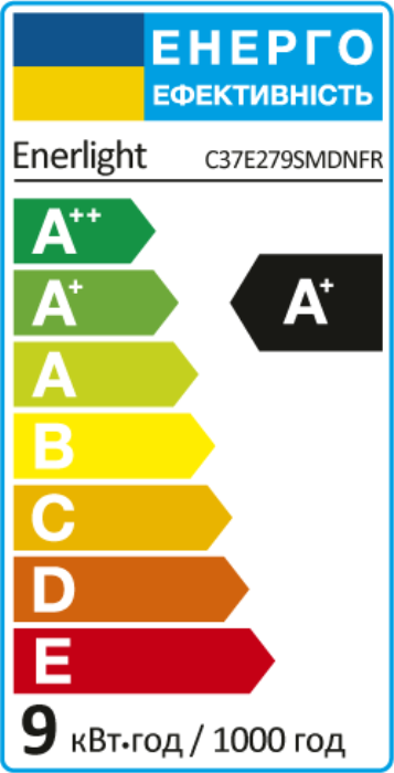 Лампа світлодіодна ENERLIGHT С37 9Вт 4100K E27