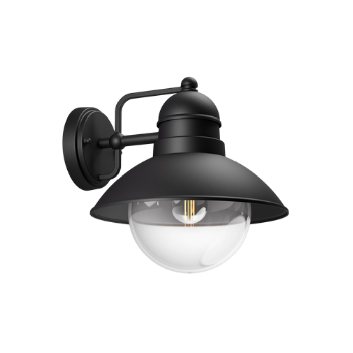 Вуличний настінний світильник Hoverfly Wall Lantern, 60 Вт, цоколь E27, без лампи, чорний, ІР44