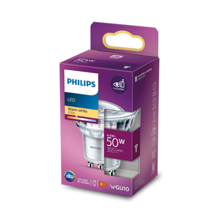 Лампа Essential LED 4.6-50W GU10 827 36D