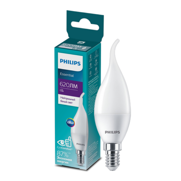 Лампа ESS LED Candle 6W 620lm E14 840 BA 35 FR