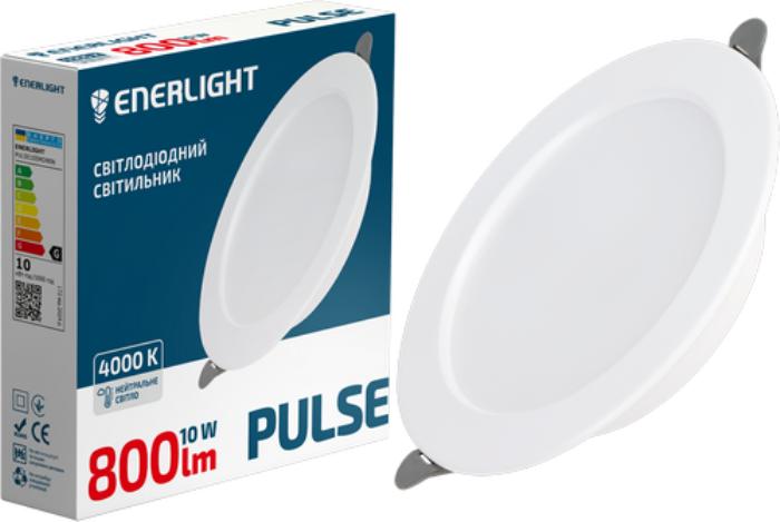 Cвітильник стельовий світлодіодний ENERLIGHT PULSE 10Вт 4000К