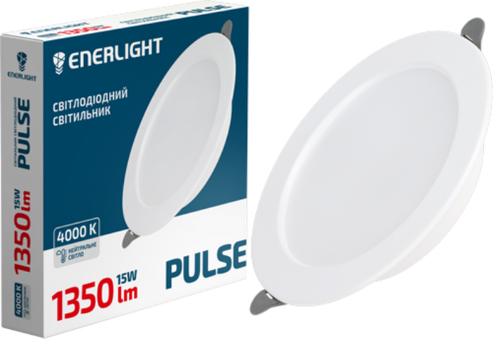 Cвітильник стельовий світлодіодний ENERLIGHT PULSE 15Вт 4000К