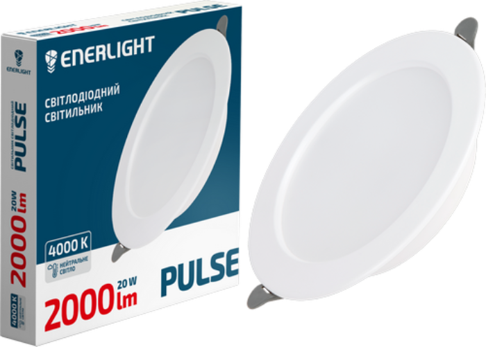 Cвітильник стельовий світлодіодний ENERLIGHT PULSE 20Вт 4000К