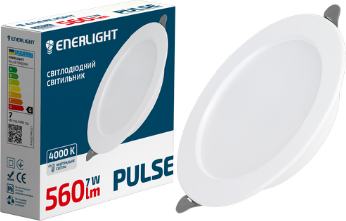 Cвітильник стельовий світлодіодний ENERLIGHT PULSE 7Вт 4000К