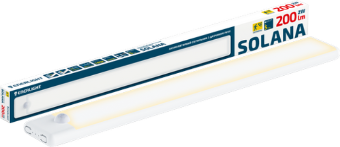 Світильник акумуляторний ENERLIGHT Solana 200Лм 3000К-6500К з датчиком руху