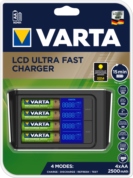 Зарядний пристрій VARTA LCD ULTRA FAST CHARGER