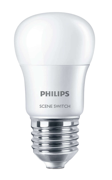 Лампа світлодіодна Philips Scene Switch P45 2S 6.5-60W E27 3000K 