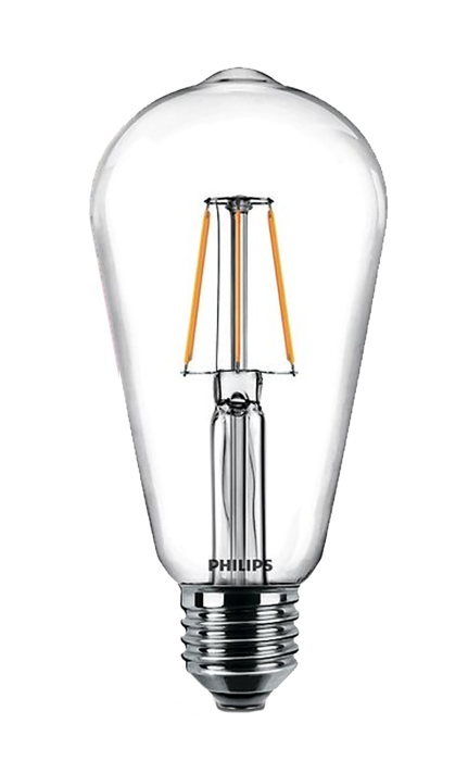 Лампа світлодіодна Philips Filament LED Classic 4-40 Вт ST64 E27 830 CL NDAPR