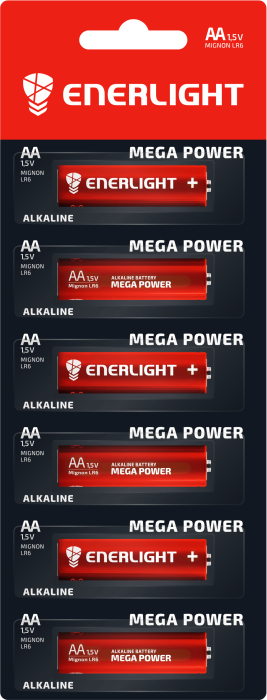 Батарейка ENERLIGHT MEGA POWER AA MB 1*6