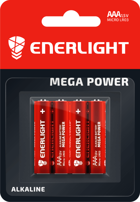 Батарейка ENERLIGHT MEGA POWER AAA BLI 4