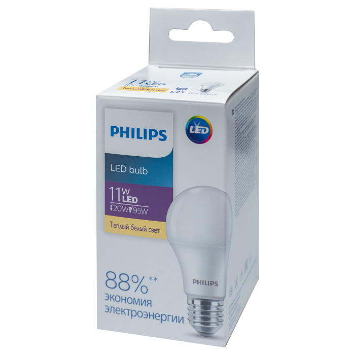 Лампа світлодіодна Philips Ecohome LED Bulb 11W E27 3000K 1PF/20RCA old
