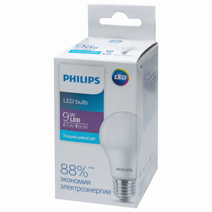 Лампа світлодіодна Philips Ecohome LED Bulb 9W E27 6500K 1PF/20RCA