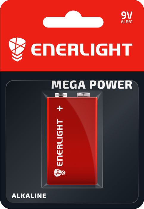 Батарейка ENERLIGHT MEGA POWER 6LR61 BLI 1