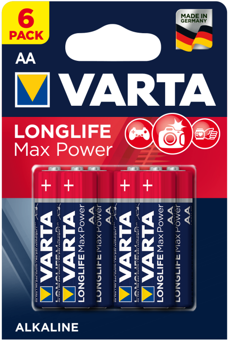 Батарейка VARTA LONGLIFE MAX POWER AA BLI 6 шт