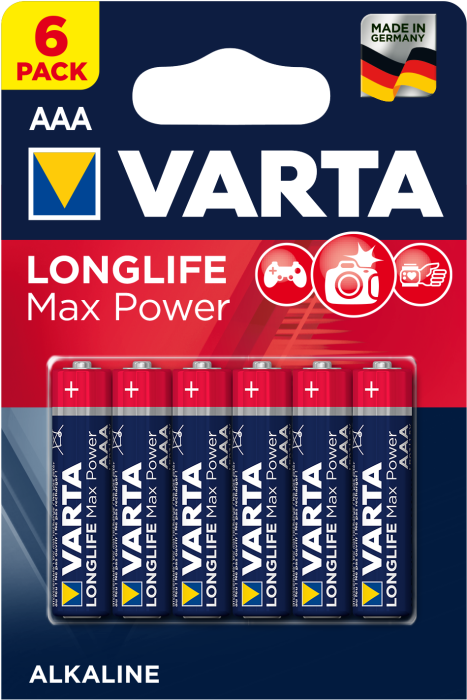 Батарейка VARTA LONGLIFE MAX POWER AAA  BLI 6 шт
