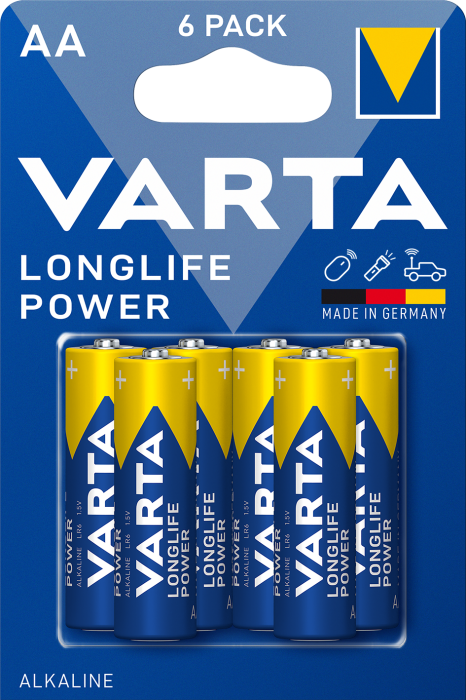 Батарейка VARTA LONGLIFE POWER AA BLI 6 ALKALINE