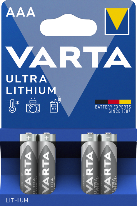 Батарейка VARTA AAA Lithium BLI 4