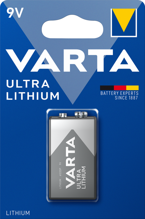 Батарейка VARTA ULTRA LITHIUIM 9V BLI 1