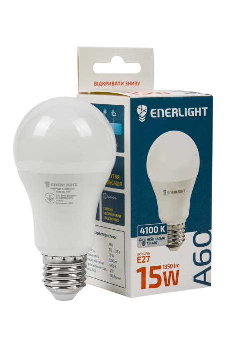 Лампа світлодіодна ENERLIGHT A60 15Вт 4100K E27
