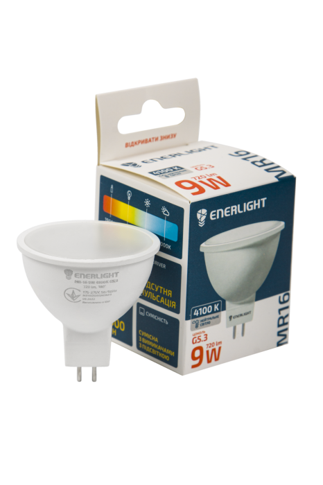 Лампа світлодіодна ENERLIGHT MR16 9Вт 4100K G5.3