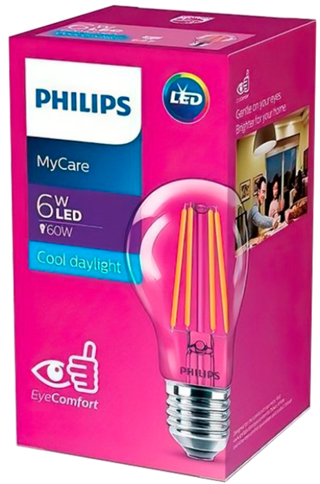 Лампа світлодіодна Philips LEDClassic 6-60W A60 E27 865 CL ND