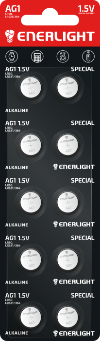 Батарейка ENERLIGHT Special Alkaline AG1 (LR60, LR621/364)