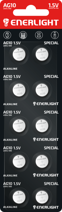 Батарейка ENERLIGHT Special Alkaline AG10 (LR54/390)
