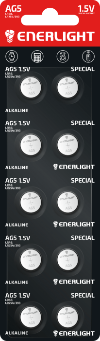 Батарейка ENERLIGHT Special Alkaline AG5 (LR48, LR754/393)