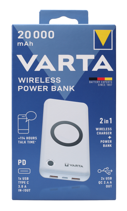 Павербанк VARTА WIRELESS 20000mAh