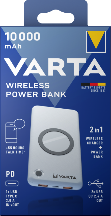 Павербанк VARTА WIRELESS 10000mAh