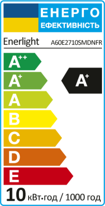 Лампа світлодіодна ENERLIGHT A60 10Вт 4100K E27