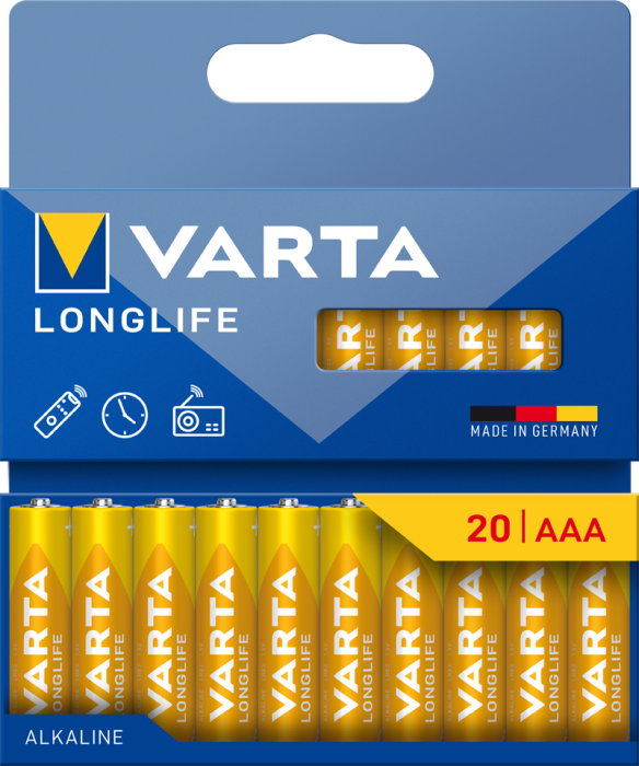 Батарейка VARTA LONGLIFE AAA PACK 20 ALKALINE