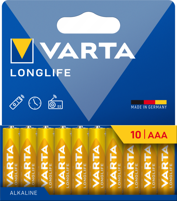 Батарейка VARTA LONGLIFE AA PACK 10 ALKALINE