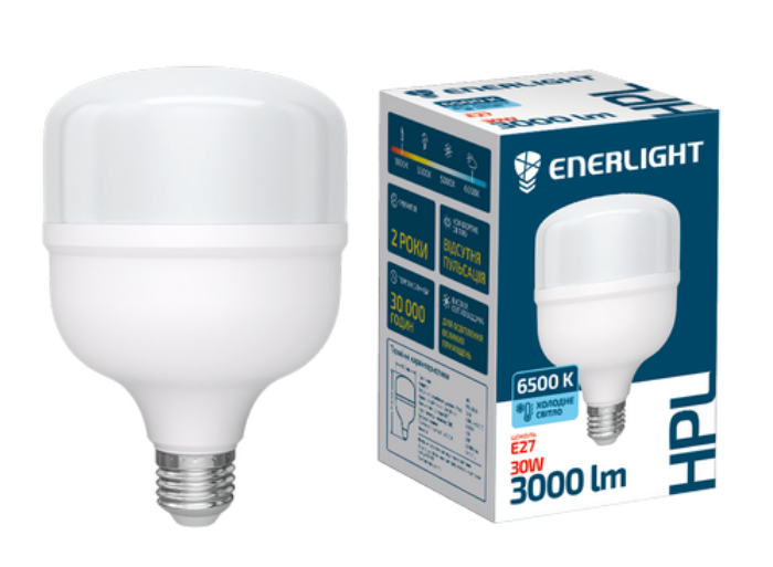 Лампа світлодіодна ENERLIGHT HPL 30Вт 6500K E27
